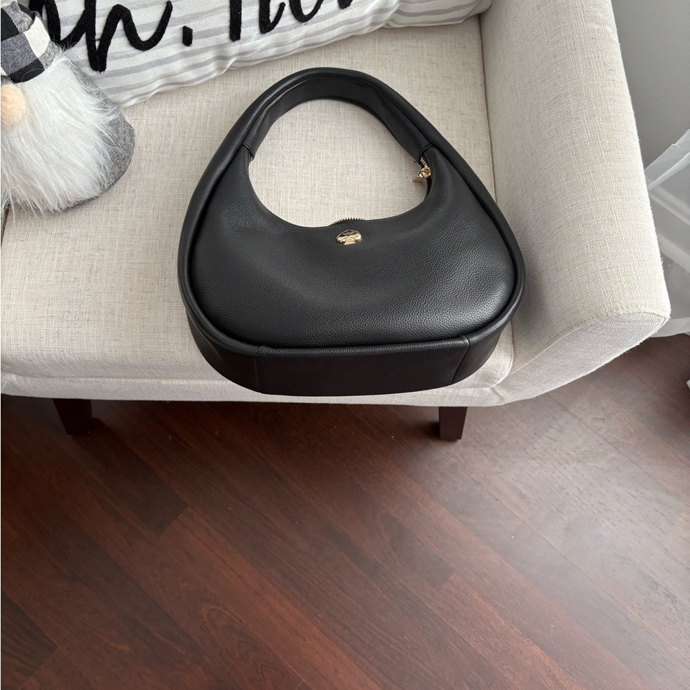 Kate Spade Black Hobo Bag with Gold Accent - Picture 2 of 3